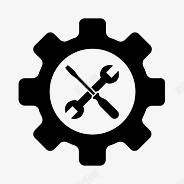 维修工具齿轮螺丝刀图标图标