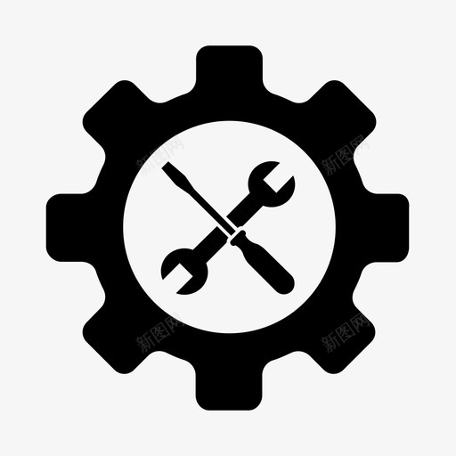 维修工具齿轮螺丝刀图标svg_新图网 https://ixintu.com 扳手 维修工具 螺丝刀 齿轮