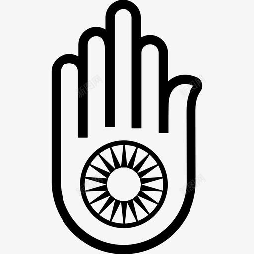 汉萨手印度教形状印度教图标svg_新图网 https://ixintu.com 印度教 形状 汉萨手印度教