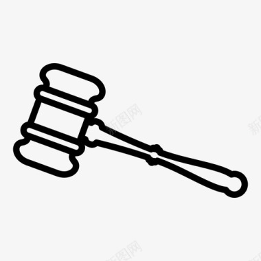 锤子法庭法律图标图标