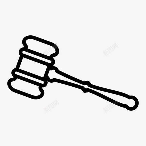 锤子法庭法律图标svg_新图网 https://ixintu.com 法庭 法律 锤子