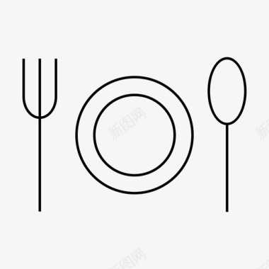 餐厅吃叉子图标图标