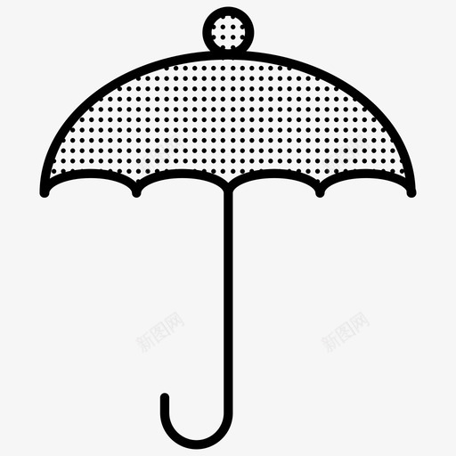 雨伞冬日点缀图标svg_新图网 https://ixintu.com 冬日点缀 雨伞