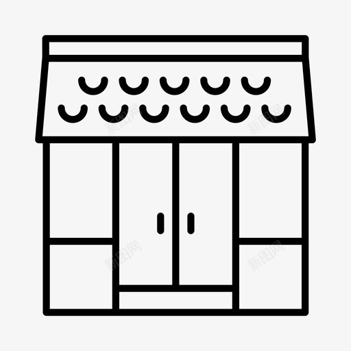 商店建筑零售图标svg_新图网 https://ixintu.com 商店 店面 建筑 零售