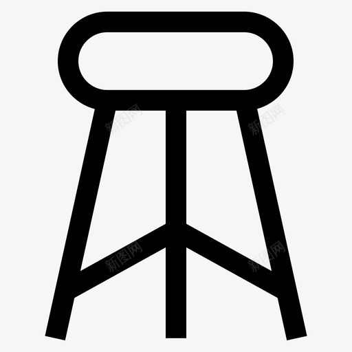 凳子椅子装饰图标svg_新图网 https://ixintu.com 凳子 家具 椅子 装饰