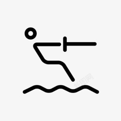 滑水运动滑水运动图标高清图片