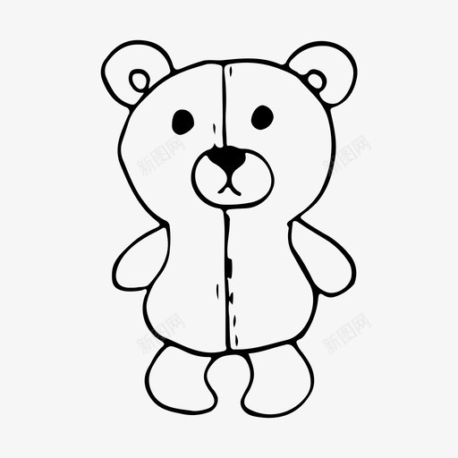 泰迪熊宝宝孩子图标svg_新图网 https://ixintu.com 孩子 宝宝 泰迪熊 玩具 粗略的图标
