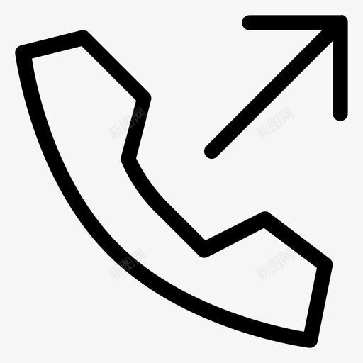 电话拨出箭头通话图标svg_新图网 https://ixintu.com pearui电话1px 电话拨出 箭头 联系人 通讯 通话