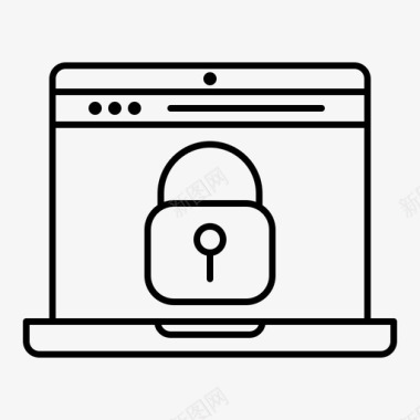 数据隐私政策gdpr笔记本电脑图标图标