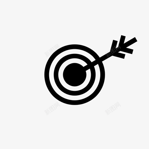 目标瞄准射箭图标svg_新图网 https://ixintu.com 射箭 射箭项目v1 目标 瞄准 箭 运动