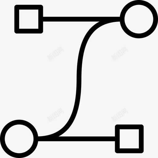 曲线图标svg_新图网 https://ixintu.com 形状 控制柄 曲线 编辑 设计 设计工具细
