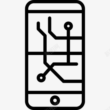 智能手机地铁目的地技术地铁图标图标