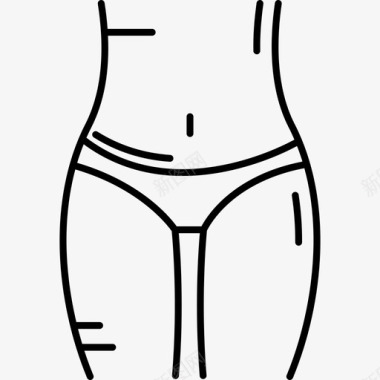人体腹部人体部位黑色图标图标
