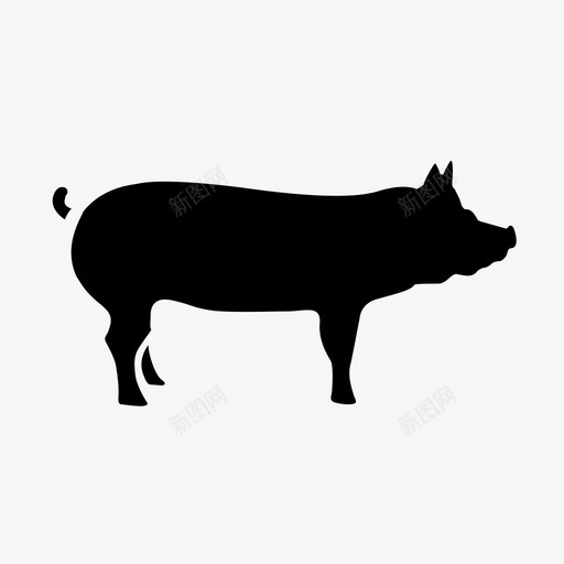 猪动物哺乳动物图标svg_新图网 https://ixintu.com 动物 哺乳动物 猪