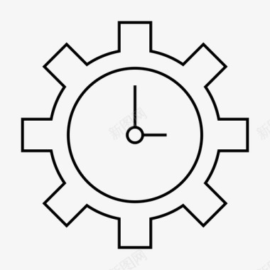 工作时间控制齿轮图标图标