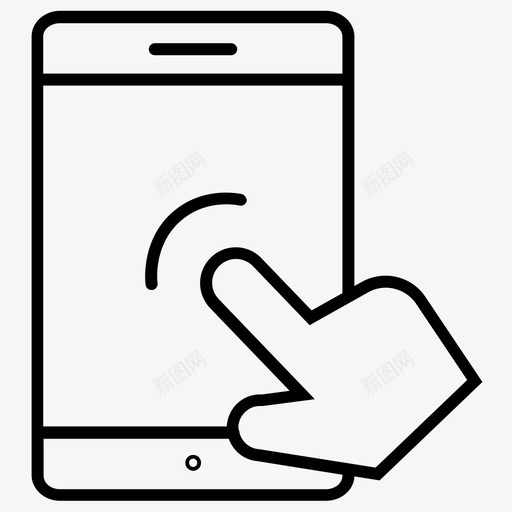 交互自适应界面手机图标svg_新图网 https://ixintu.com 交互设计 可用性测试 手机 移动应用 移动测试 自适应界面 触摸屏