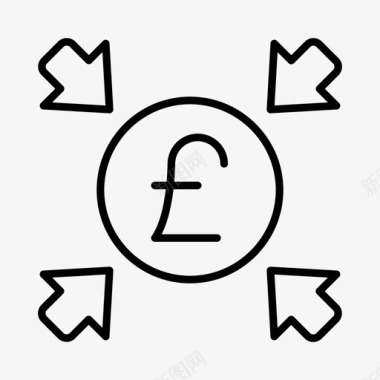 英镑银行货币图标图标