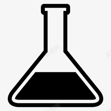 化学erlenmeyer烧瓶实验室图标图标