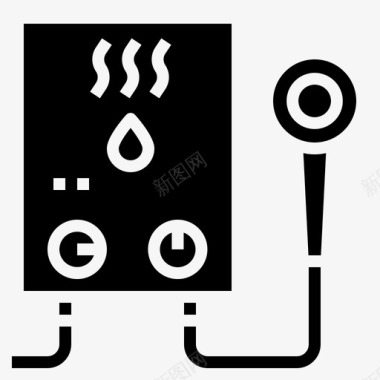 锅炉加热器热水器图标图标