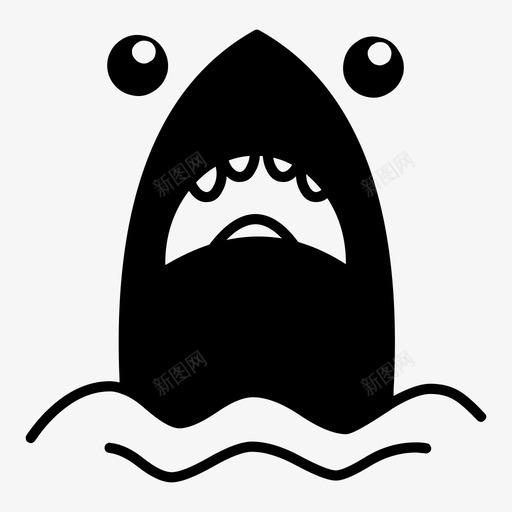 鲨鱼脸宝贝海洋生物图标svg_新图网 https://ixintu.com 可爱的小鲨鱼雕文 宝贝 海洋生物 鲨鱼脸