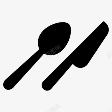 勺子餐具叉子图标图标