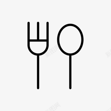 餐具叉子厨房用具图标图标