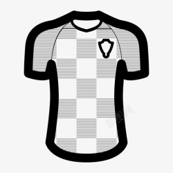 克罗地亚足球克罗地亚球衣足球球衣图标高清图片