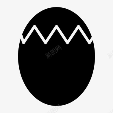 蛋壳碎鸡蛋图标图标