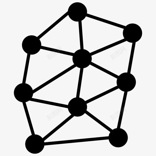 网络机器学习建模图标svg_新图网 https://ixintu.com 建模 机器学习 网络 网络实体 节点