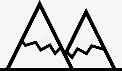 山高地雪图标svg_新图网 https://ixintu.com 山 雪 高地