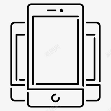 智能手机设备响应式图标图标