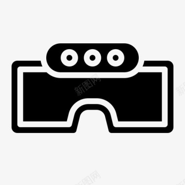 眼镜3d虚拟现实实体图标图标