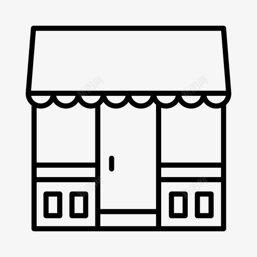 超市建筑零售图标svg_新图网 https://ixintu.com 商店 店面 建筑 超市 零售