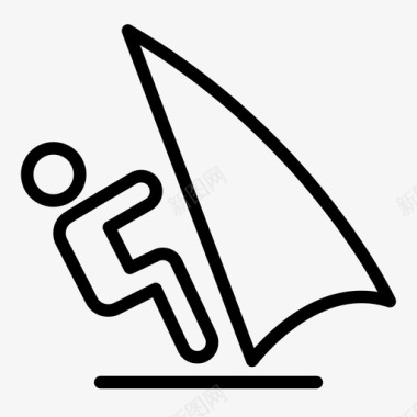 风帆运动运动员图标图标