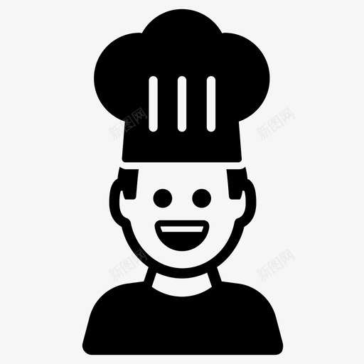厨师烹饪餐厅图标svg_新图网 https://ixintu.com 厨师 烹饪 表情表情笑脸 餐厅