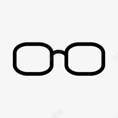 眼镜轮廓外观报纸图标图标