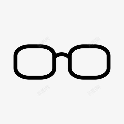 眼镜轮廓外观报纸图标svg_新图网 https://ixintu.com 外观 报纸 游戏和界面图标设置轮廓 眼镜轮廓 视图