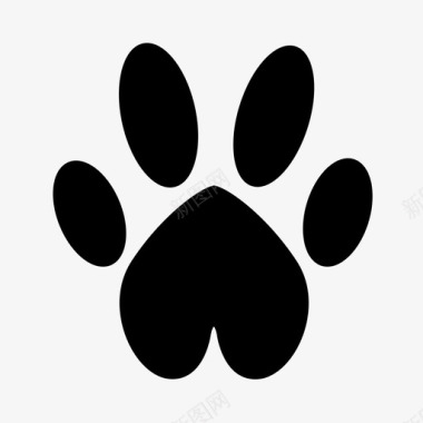 狗动物爪子图标图标