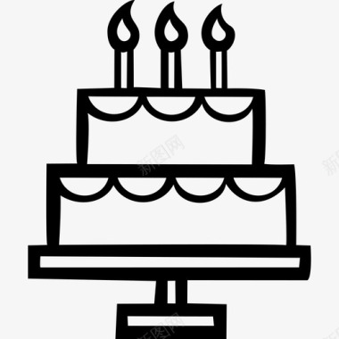 生日蛋糕蜡烛食物图标图标