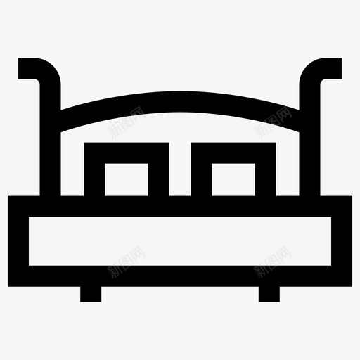 床装饰家具图标svg_新图网 https://ixintu.com 婚姻 家具 床 房屋家具 装饰