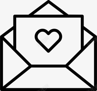 信邀请爱情图标图标