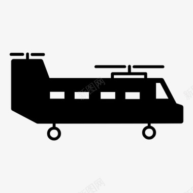 货运直升机军用运输图标图标