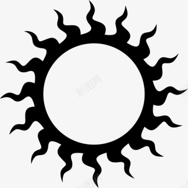 阳光炎热日出图标图标