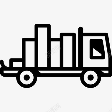 移动卡车运输工具运输线路图标图标