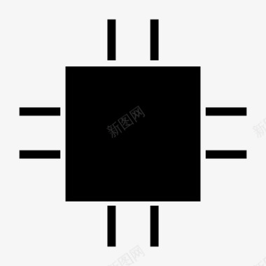 芯片中央处理器计算机图标图标