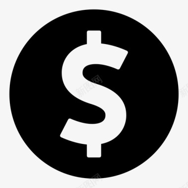 美元符号银行现金图标图标