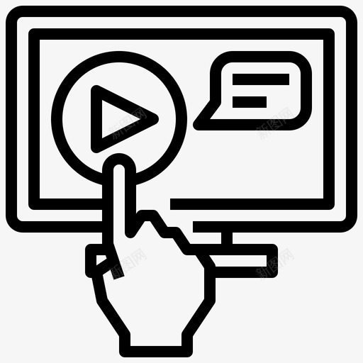视频教程计算机配置图标svg_新图网 https://ixintu.com 学校 视频教程 计算机 设备 配置