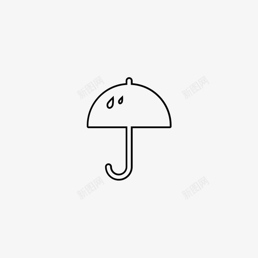 伞保护雨图标svg_新图网 https://ixintu.com 伞 保护 天气 安全 雨