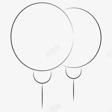 气球装饰聚会图标图标