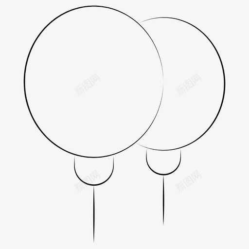 气球装饰聚会图标svg_新图网 https://ixintu.com 手绘生日 气球 聚会 装饰